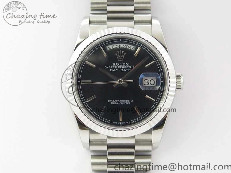 1229 Day-Date 36 SS 128239 Bp Maker Best Edition Black Dial on President Bracelet TimelessDesign 3151